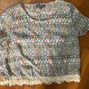 Boho Crop Top with Fringe